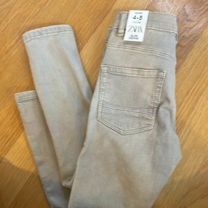 Zara Cotton Slim Denim Khaki Jeans 4-5 size